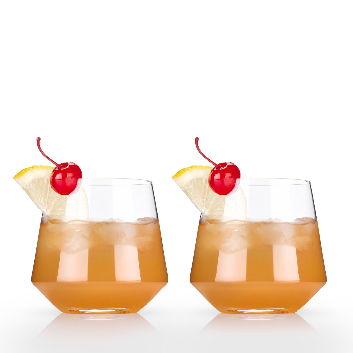 Raye Crystal Angled Cocktail Tumblers, Set of 2