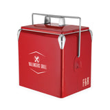 Vintage Metal Cooler in Red