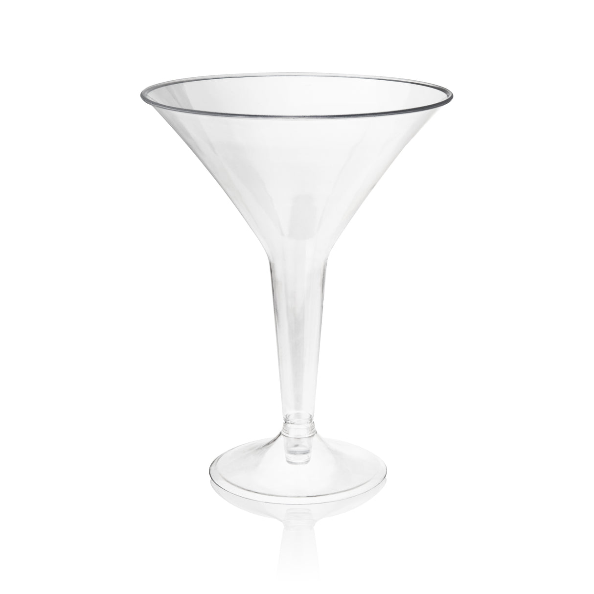 Party 8 oz Plastic Stemmed Martini Cups in Clear, 12ct