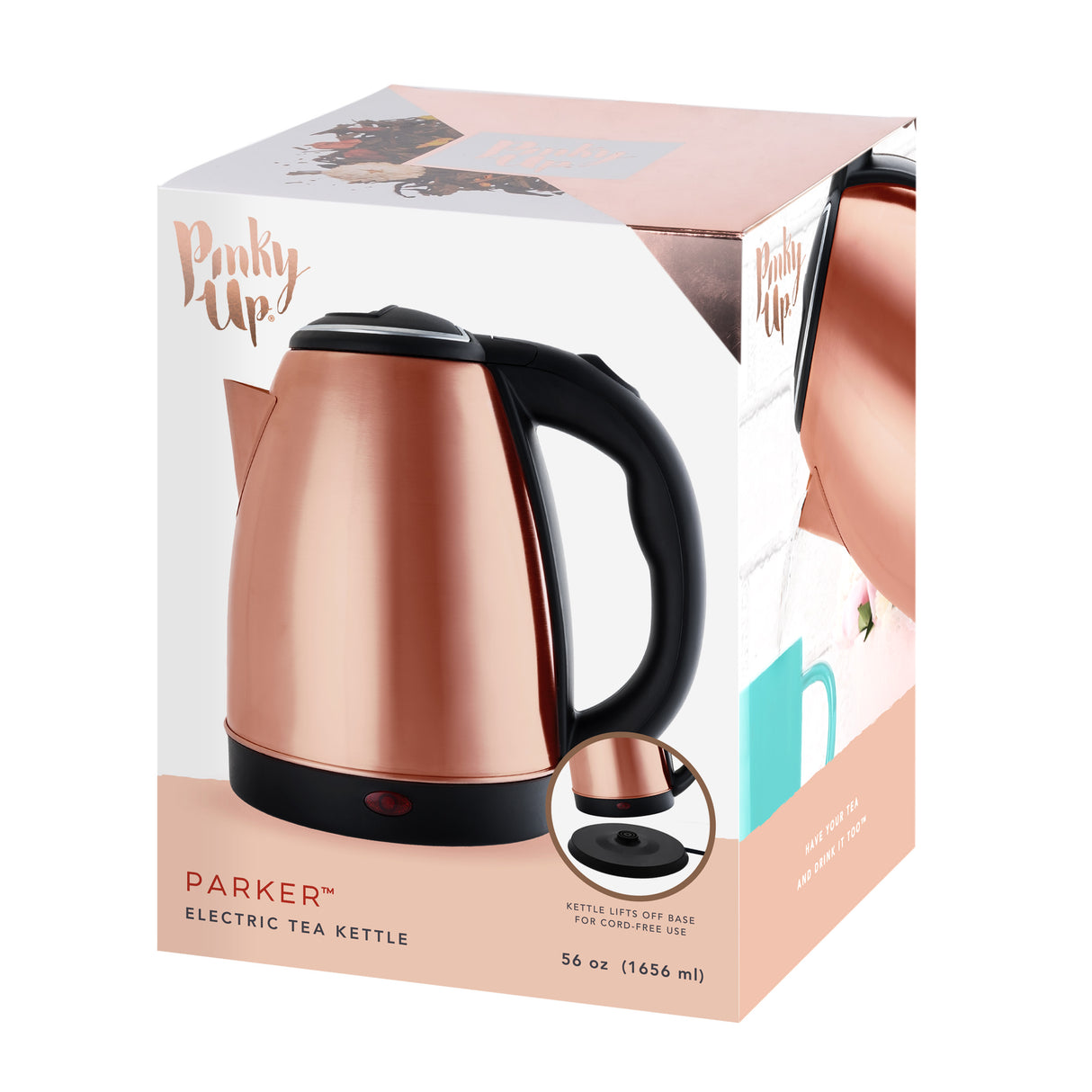 Parker Electric Tea Kettle in Rose Gold