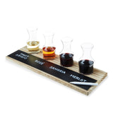 Wine Flight Serving Board and Carafe Set