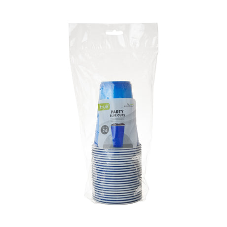 Party 16 oz Plastic Cups in Blue, Set of 24