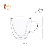 Kendall Heart Double Walled Glass Mug