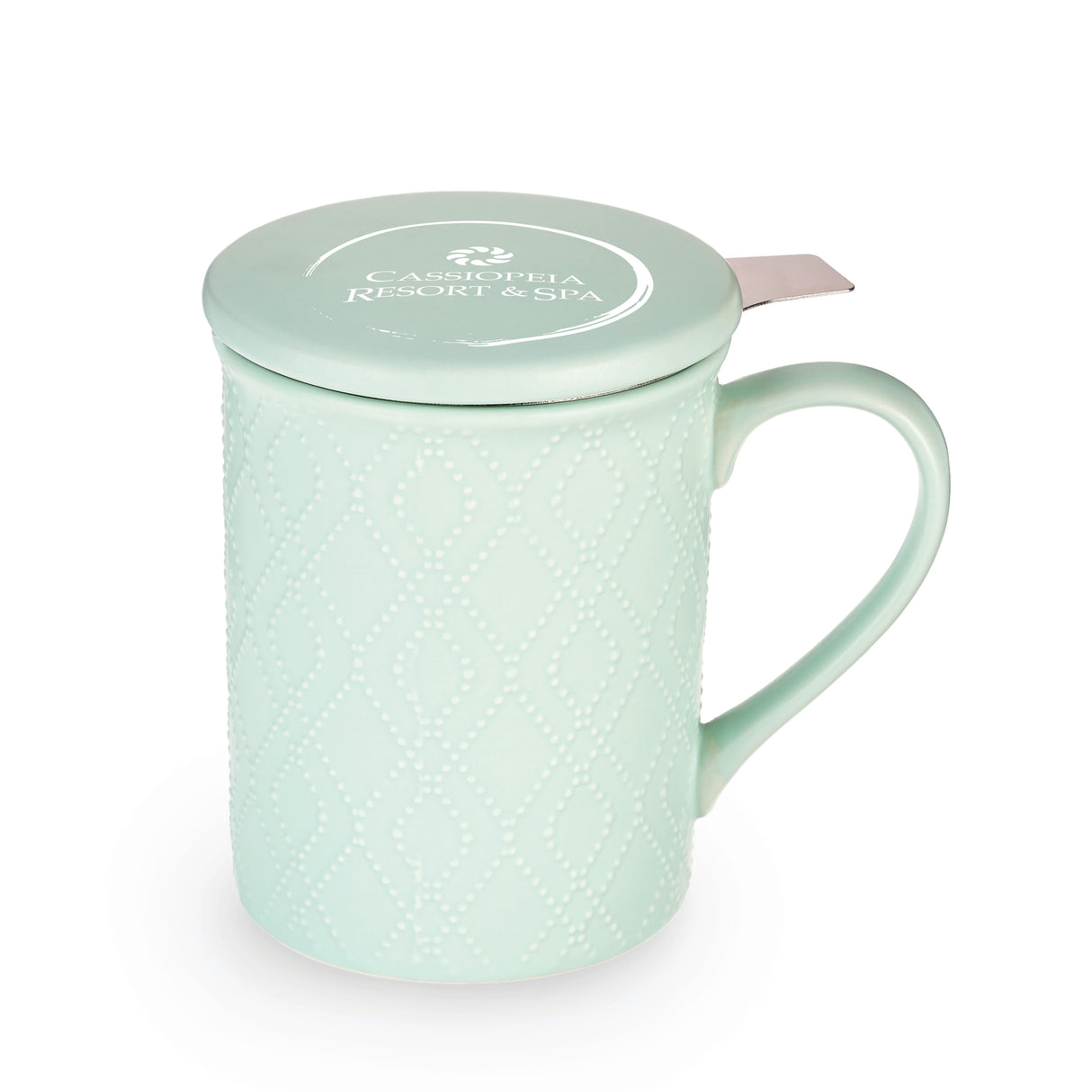 Annette Souk Ceramic Tea Infuser Mug in Mint