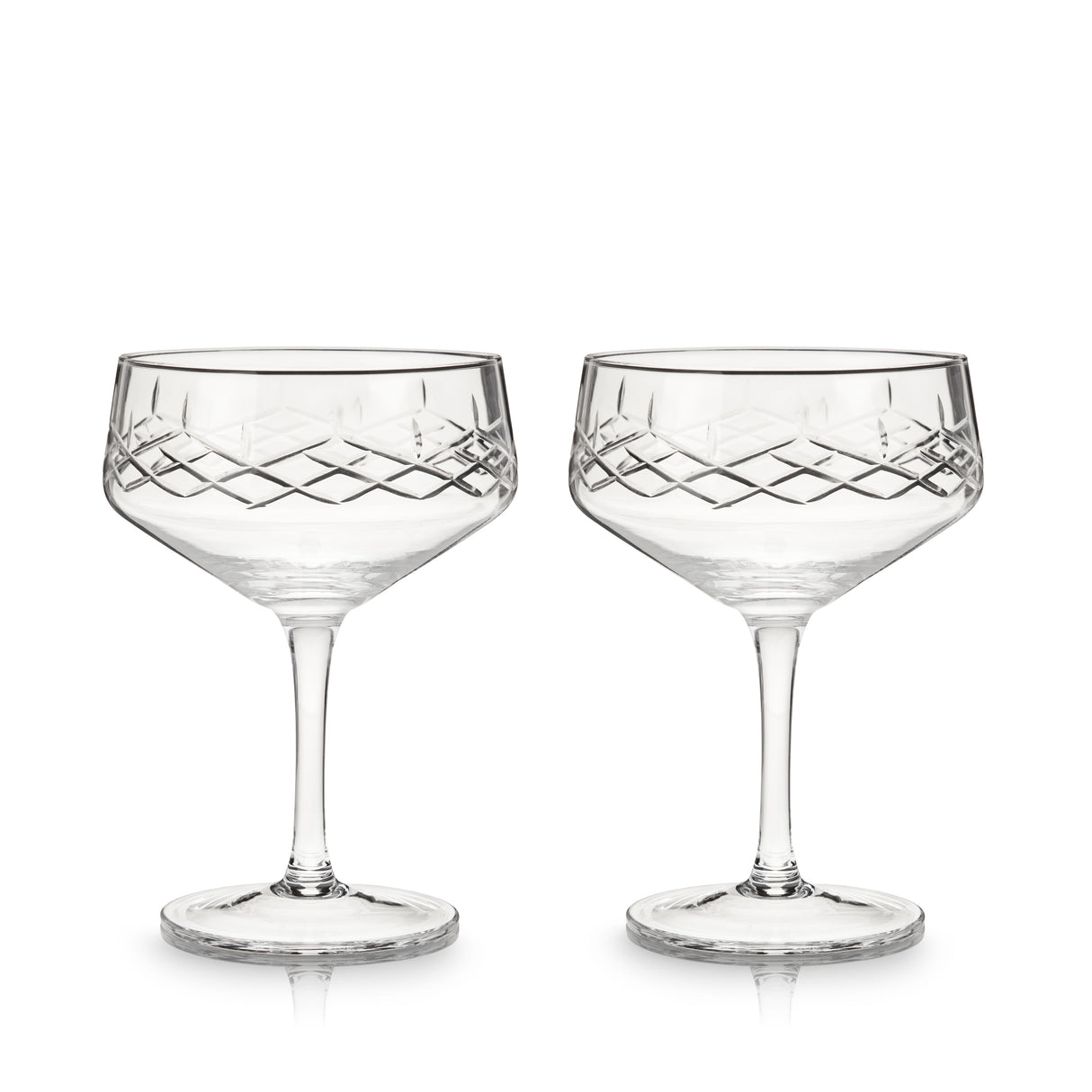 Admiral Crystal Coupe Glasses, Set of 2