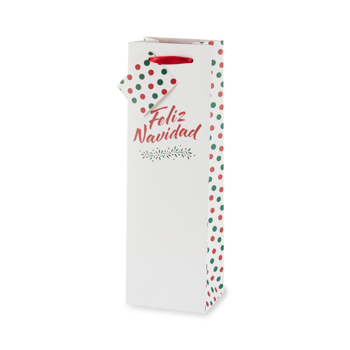 Feliz Navidad Single Bottle Wine Bag