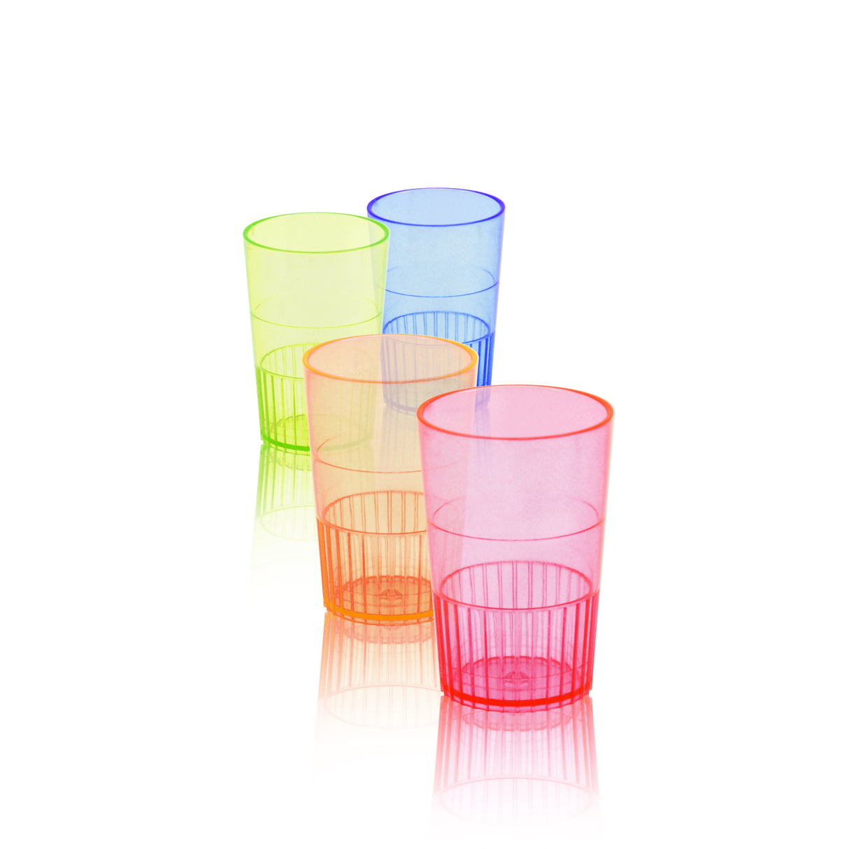 Party HotShots 1.5 oz Plastic Shot Glasses in Assorted Colors, Set of 8