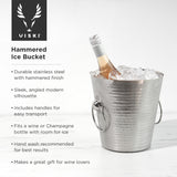 Irving Hammered Ice Bucket in Stainless Steel