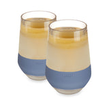 Wine FREEZE XL Cooling Cup in Slate Blue, Set of 2