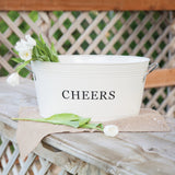 Cheers Galvanized Metal Beverage Tub