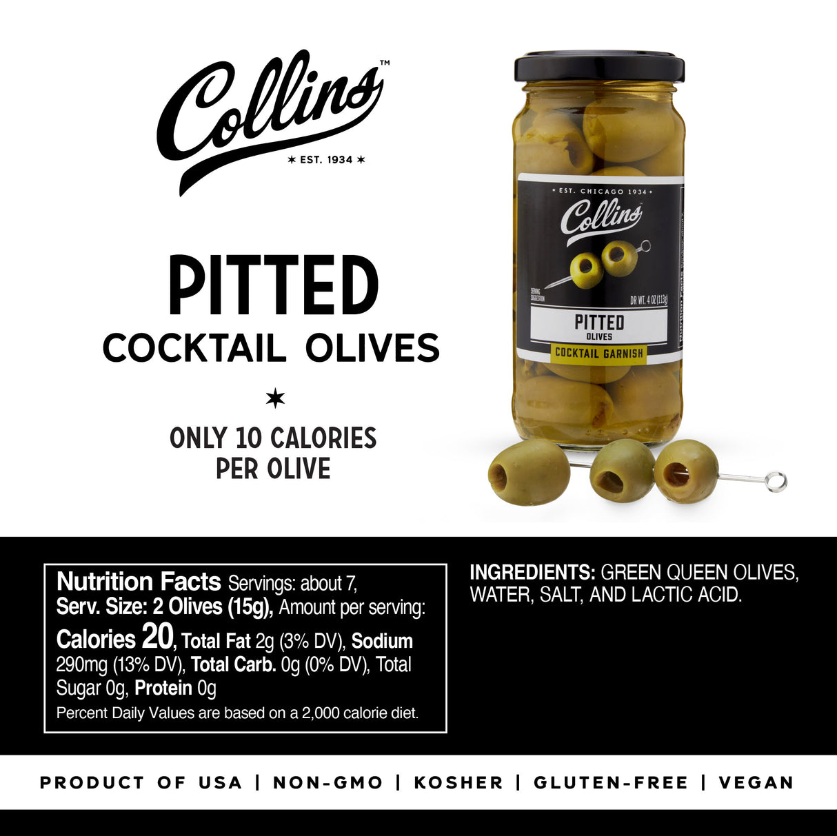 Pitted Olives, 4 oz