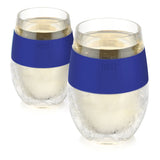 Wine FREEZE Cooling Cup in Blue, Set of 2