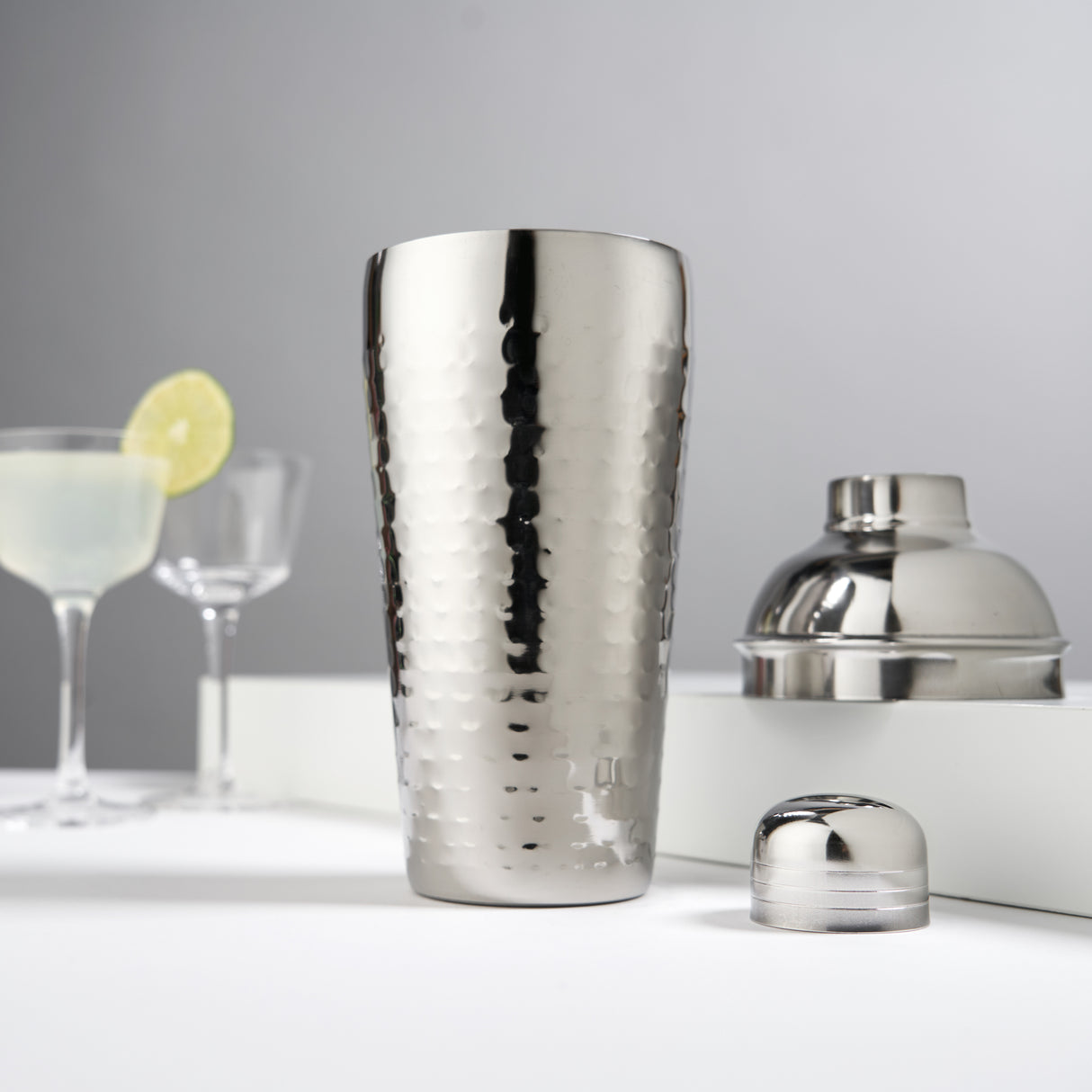 Irving Hammered Cocktail Shaker in Stainless Steel