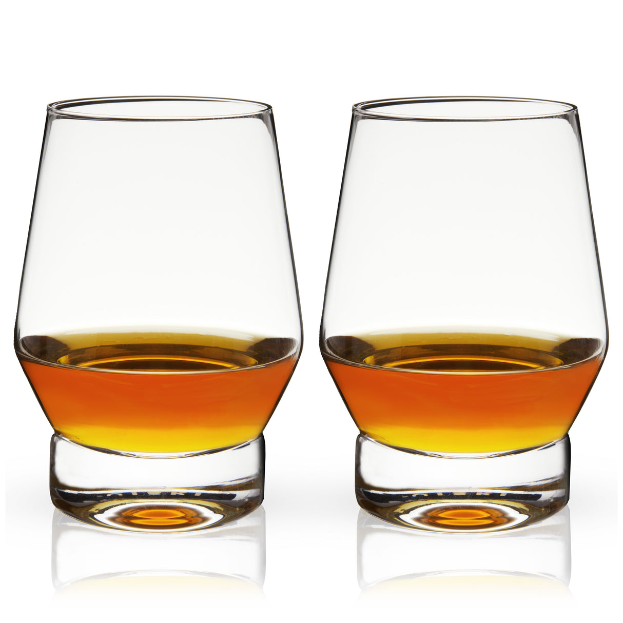 Raye Crystal Heavy Base Whiskey Glasses, Set of 2