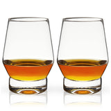 Raye Crystal Heavy Base Whiskey Glasses, Set of 2