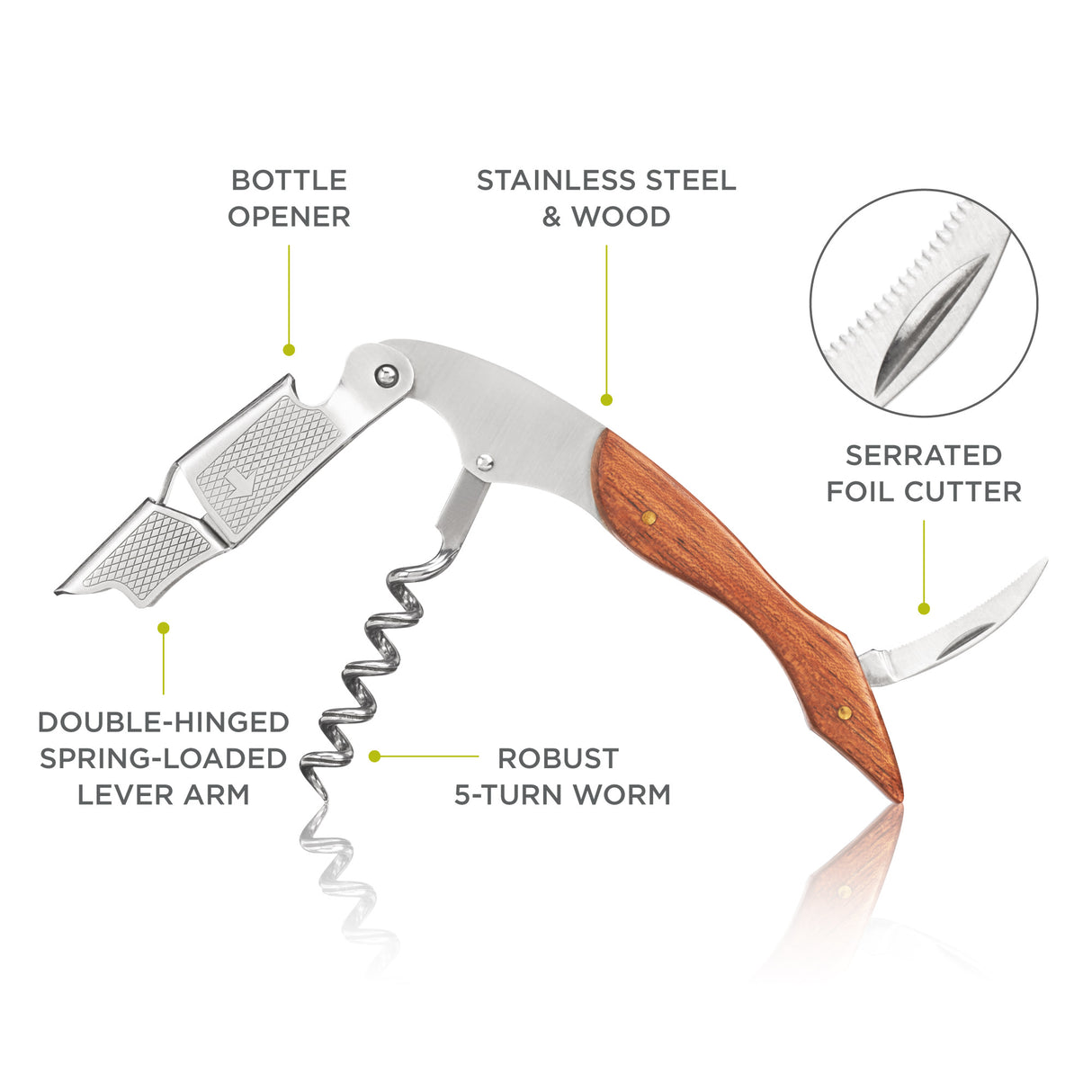 Sommelier Professional Corkscrew with Wood Handle