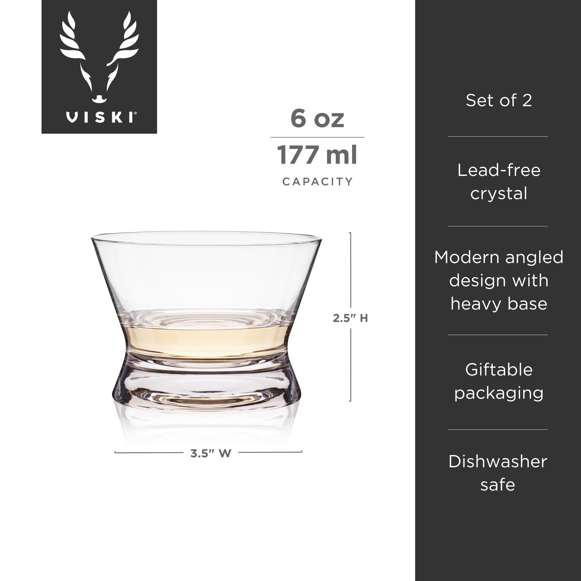 Viski Raye Tequila Tasting Glasses - Thumbnail 4