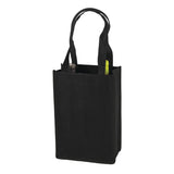 2-Bottle Non-Woven Tote in Black