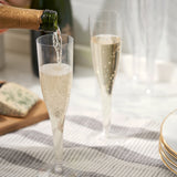 Party Plastic Champagne Flutes in Clear, 12ct