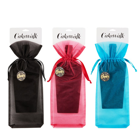 Sheer Organza Single Bottle Wine Bag in Assorted Colors