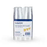 Savoy 2 oz Party Plastic Shot Glasses, Set of 50