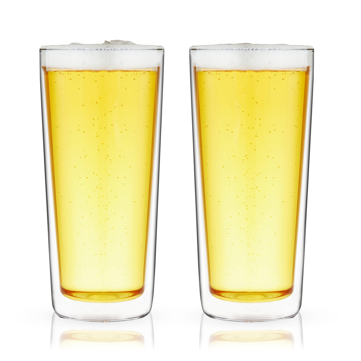 Double Walled Pint Glasses, Set of 2