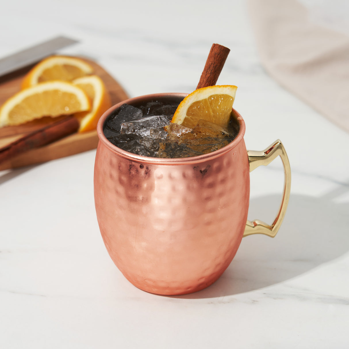 Moscow Mule 16 oz Hammered Copper Plated Mug