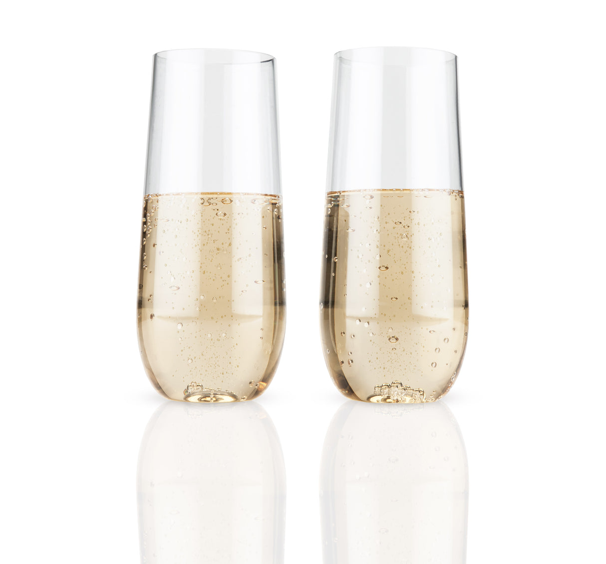 Savoy Stemless Champagne Flute Glass, Set of 2