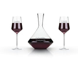 Raye Crystal 3-Piece Angled Bordeaux Decanter & Wine Glass Set