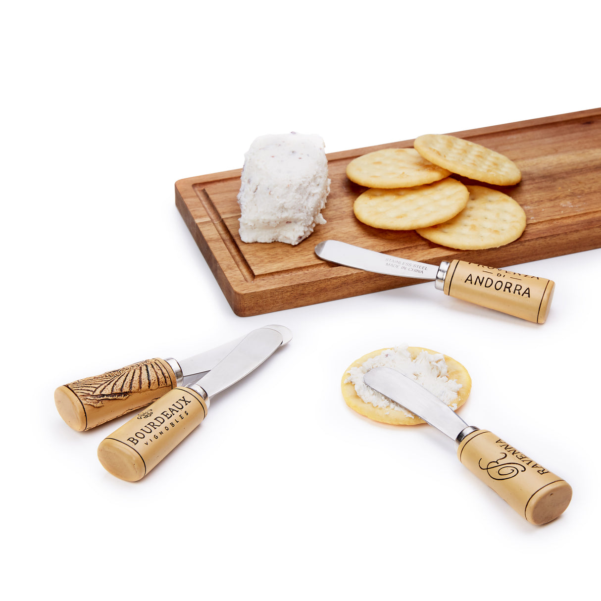 Cork Handled Cheese Spreader, Set of 4