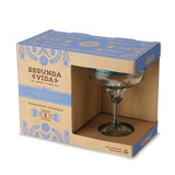 Segunda Vida Primavera Recycled Margarita Glasses, Set of 2