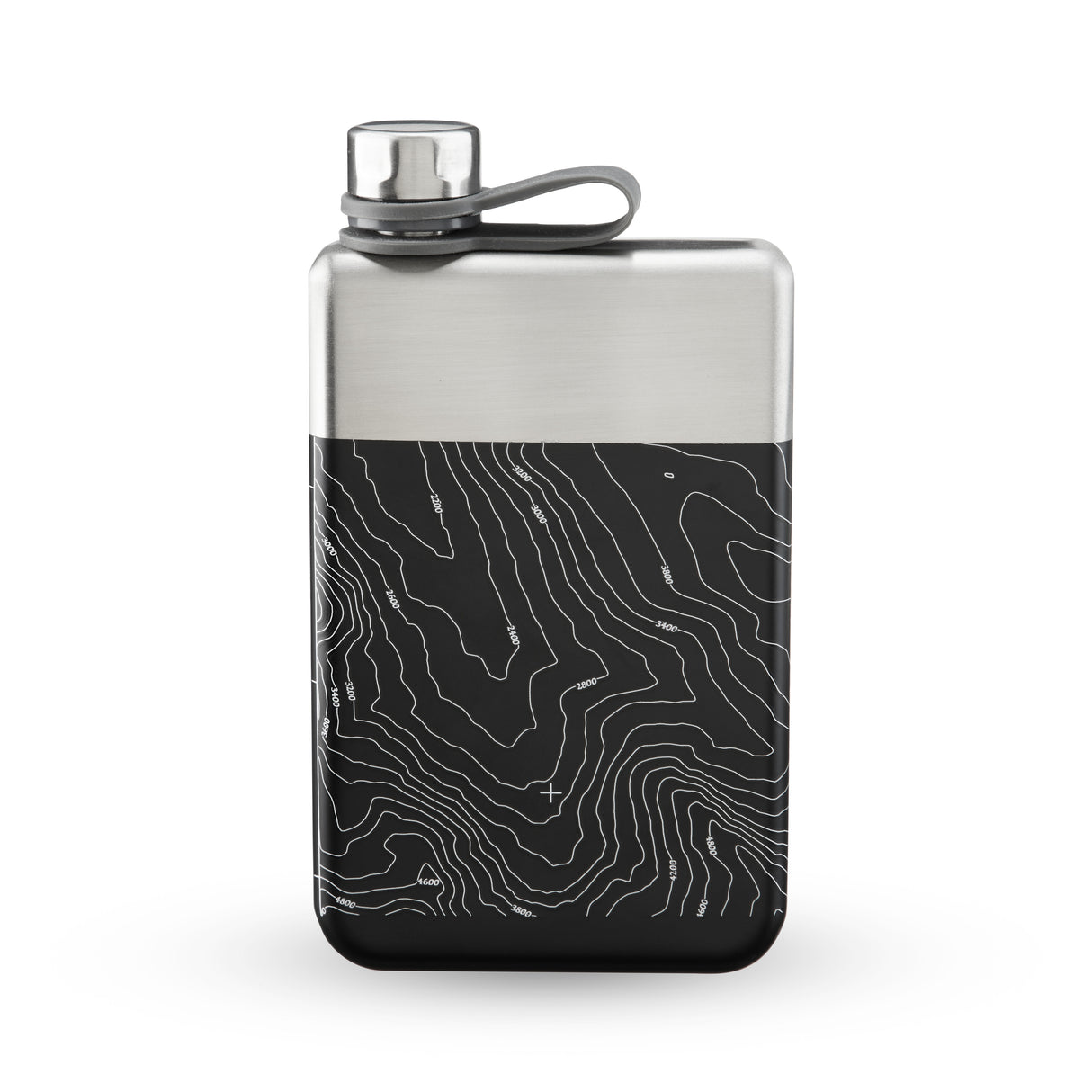 Topographic 8 oz Stainless Steel Flask