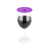 Dome Silicone Wine Glass Cover in Assorted Colors, Set of 4