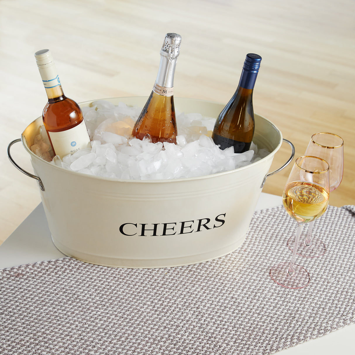 Cheers Galvanized Metal Beverage Tub