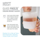 Glass FREEZE Whiskey Cooling Cup, Set of 2