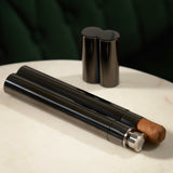 Warren Cigar Holder and Flask in Gunmetal