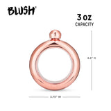 Bangle 3 oz Plastic Flask in Rose Gold