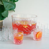 Admiral Crystal 9-Piece Punch Bowl & Tumbler Set