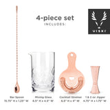 Summit 4-Piece Barware Set in Copper