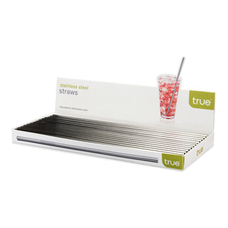a white box with a straw in it
