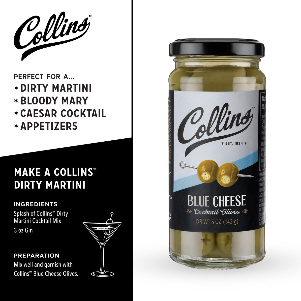 Blue Cheese Stuffed Olives, 5 oz