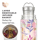 Blair Botanical Bliss Glass Travel Infuser Mug