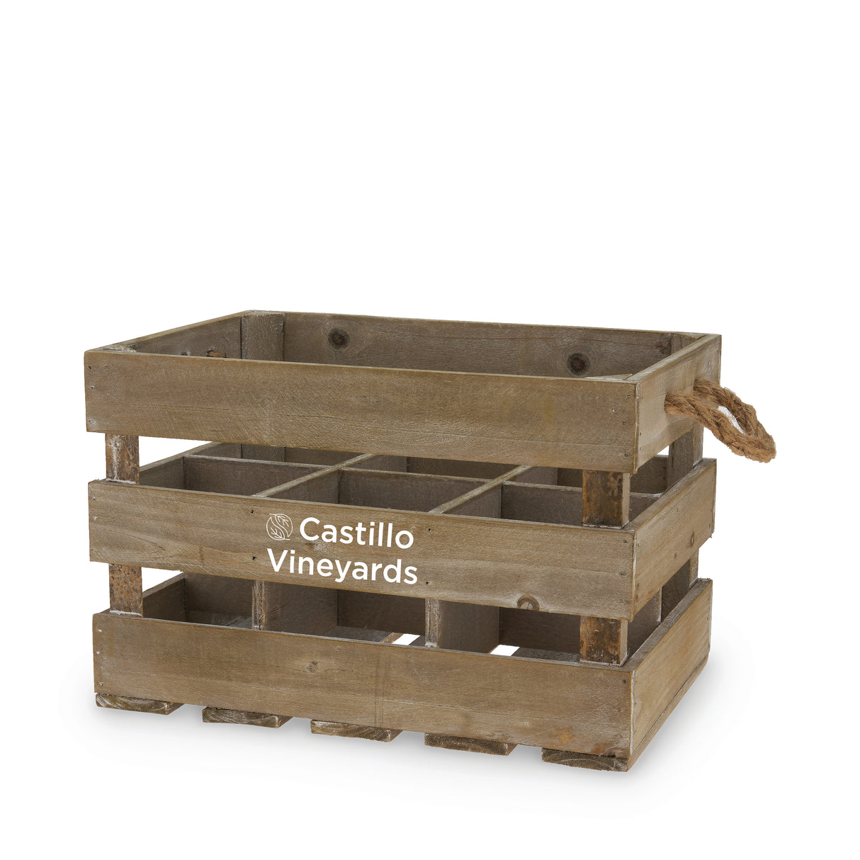 Wooden 6-Bottle Crate