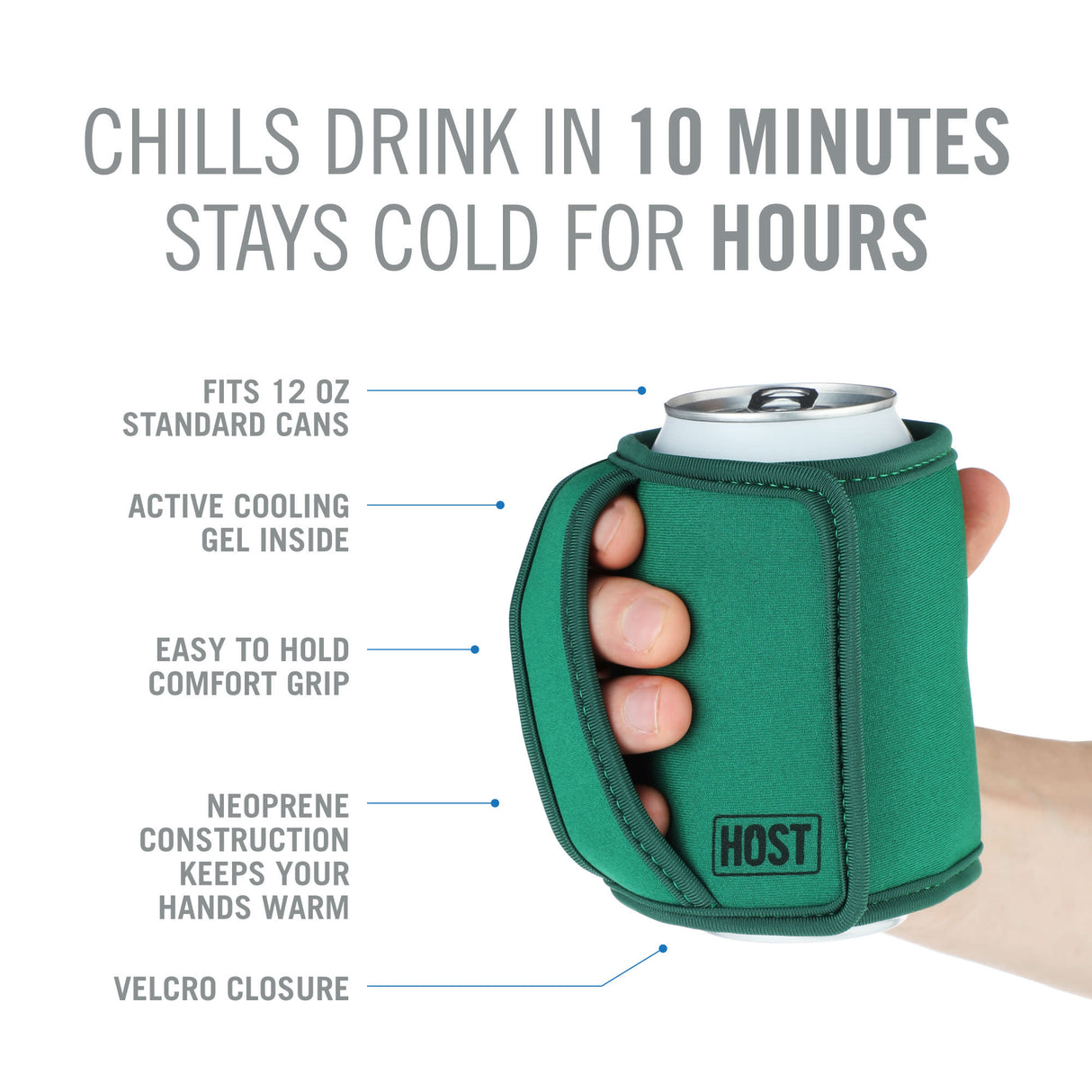 Insta-Chill Standard Can Sleeve in Evergreen