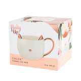 Chloe Cat Mug in White