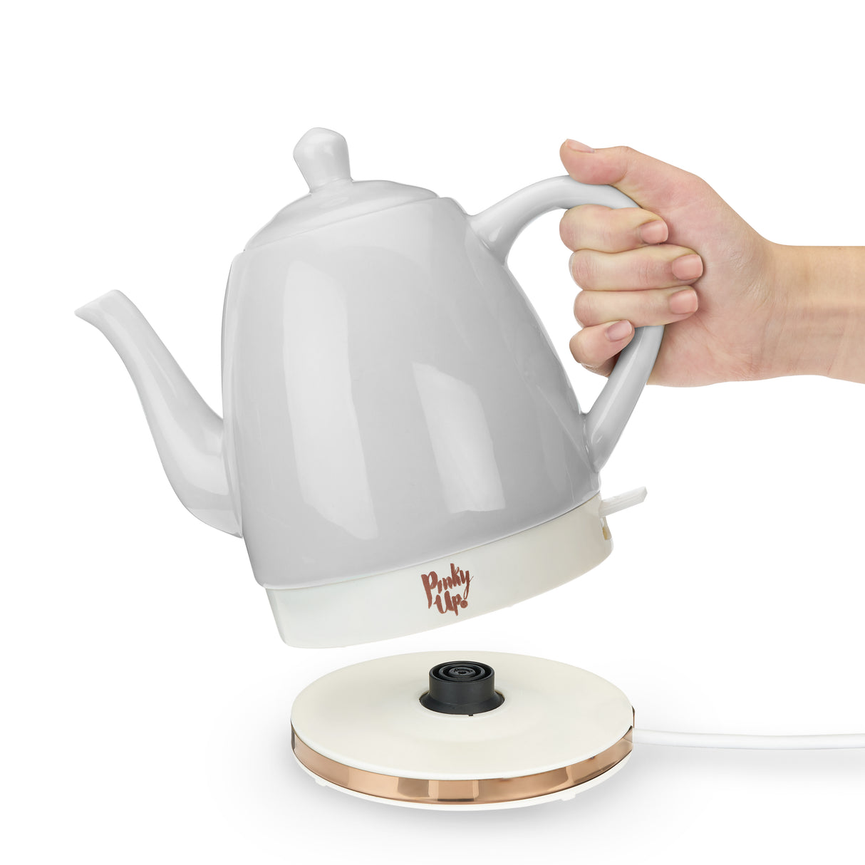 Noelle Ceramic Electric Tea Kettle in Gray