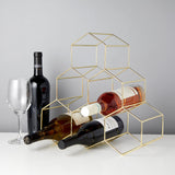 Geo Countertop 6-Bottle Wine Rack in Gold