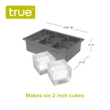 Colossal 2" Silicone Ice Cube Tray in Gray