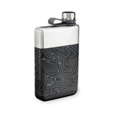 Topographic 8 oz Stainless Steel Flask