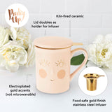 Annette Hello Beautiful Ceramic Tea Infuser Mug